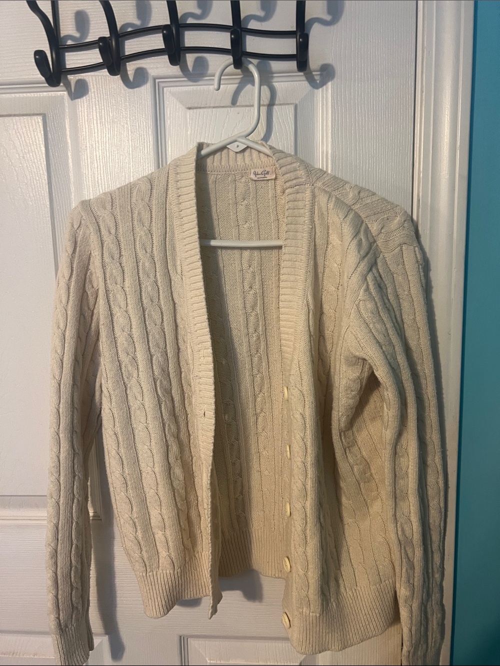 Brandy Melville Cream Cable Knit Cardigan